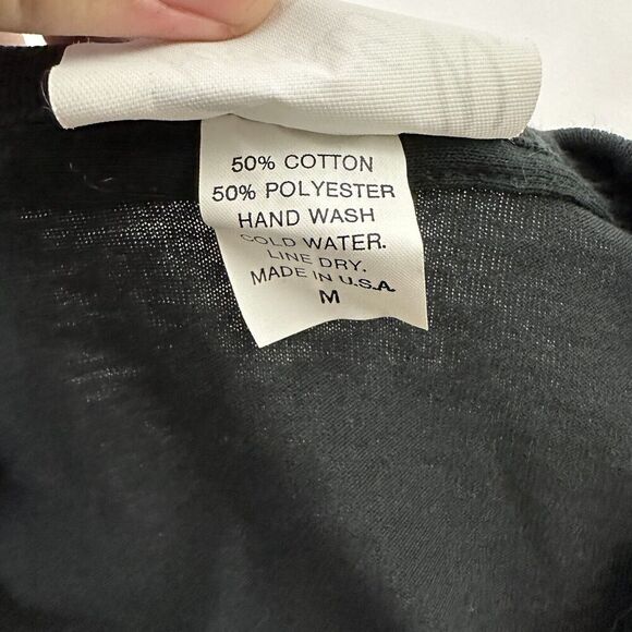 Joanie W Womens Vintage 90s County Western Tee Size M Black Red Beaded Medallion - Picture 7 of 12